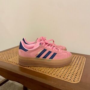 Adidas Gazelle Bold in Pink Glow Victory Blue Gum